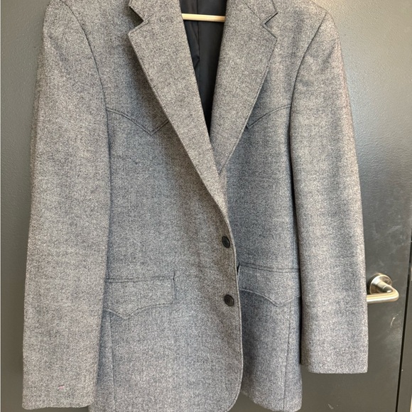 Circle S size 44R NWOT western/cowboy Vintage vibes gray blazer western accents - Picture 5 of 16